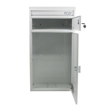 SafePost 65 brievenbus met pakketvak staal  - wit, Verzenden, Nieuw