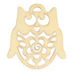 Houten ornament uil 6cm, Verzenden, Nieuw