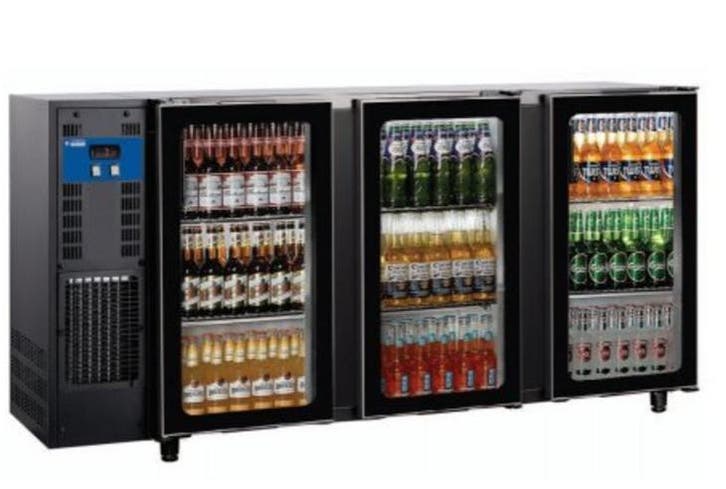 Glazen Barkoelkast | 3  Deuren | 579 Liter | 206.5x56.5x(..., Zakelijke goederen, Horeca | Keukenapparatuur, Verzenden