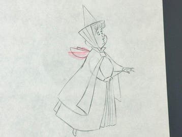 Walt Disney - Originele Animatietekening Flora - Sleeping, Verzamelen, Nieuw