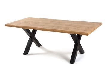 Eettafel ROBUL 160x90 cm Naturel Rechthoekig Houtlook, Verzenden, Overige materialen, Nieuw, 50 tot 100 cm