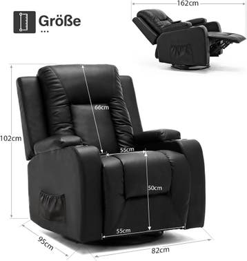 Fauteuil met armleuning - Relaxfauteuil - Relaxstoel - Elekt, Verzenden, Zo goed als nieuw