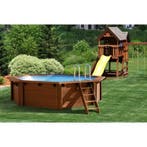 Interline Bali houten zwembad Ø440 x 136 cm - incl. pakket, Tuin en Terras, Ophalen of Verzenden, Nieuw