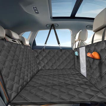 Hondendeken auto achterbank - hondenmat - 130x70 cm - Zwart, Verzenden, Zo goed als nieuw