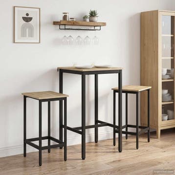 vidaXL Bartafel 52 x 52 x 90 cm Bewerkt hout Sonoma Eiken, Huis en Inrichting, Verzenden, Nieuw