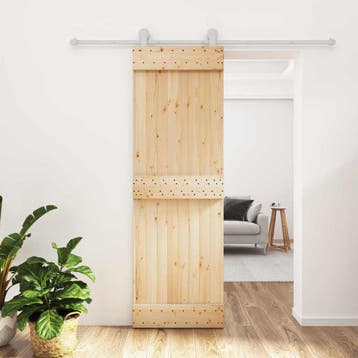 vidaXL Schuifdeur 70 x 210 cm Massief Grenenhout, Verzenden, Nieuw