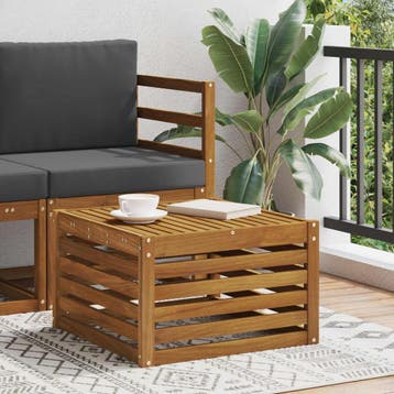 vidaXL Buiten Tafel Massief Acaciahout Naturel 59 x 59 x 37, Verzenden, Nieuw