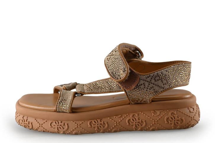 Guess Sandalen in maat 38 Brons, Kleding | Dames, Schoenen, Overige kleuren, Zo goed als nieuw, Sandalen of Muiltjes, Verzenden