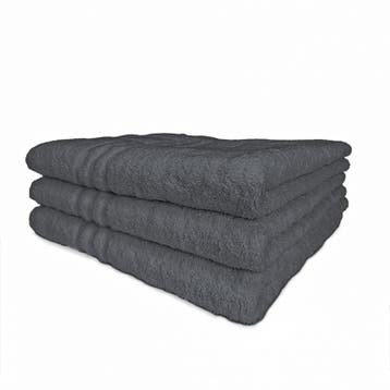 Badlaken Donker Grijs 70x140cm 100% Katoen 500 GSM - Treb TT, Verzenden, Nieuw, Overige kleuren, Handdoek