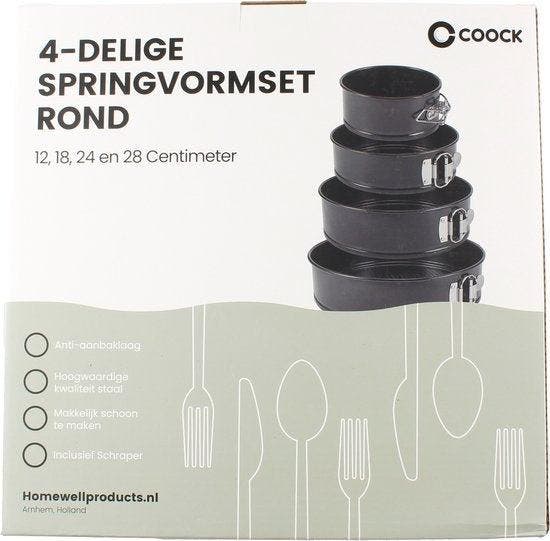 2dekans | COOCK 6-delige Bakvorm Set - Springvorm -, Diversen, Levensmiddelen, Ophalen of Verzenden