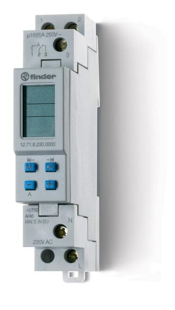 Finder Digitale Wekker Timer Schakelaar 16A 230V DIN Rail -, Verzenden, Nieuw, Overige typen