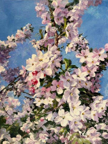 Irina Alex (1961) - Pommier en fleurs