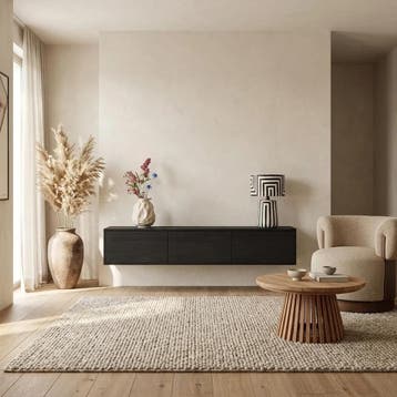 Zwevend tv meubel Vision Black | 160 cm | Starfurn, Ophalen of Verzenden, Nieuw