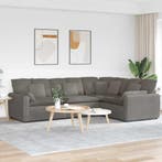 vidaXL Modulaire bank met kussens corduroy stof lichtgrijs, Verzenden, Nieuw, Stof