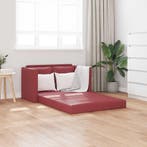 vidaXL Slaapbank vloermodel 2-in-1 112x174x55 cm kunstleer, Verzenden, Nieuw, Leer, Minder dan 150 cm