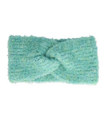 Haarband Twist 10cm – Soft 8% Wol – Gebreide Stof – Blauw, Nieuw