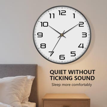 Stil Wandklok met Grote Cijfers - Klassiek & Elegant Design, Huis en Inrichting, Woonaccessoires | Klokken, Verzenden, Nieuw