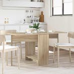 vidaXL Eettafel 138 x 70 x 73,5 cm Bewerkt hout Sonoma Eiken, Verzenden, Nieuw