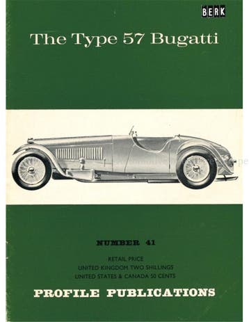 THE TYPE 57 BUGATTI (PROFILE PUBLICATIONS 41), Nieuw, Author