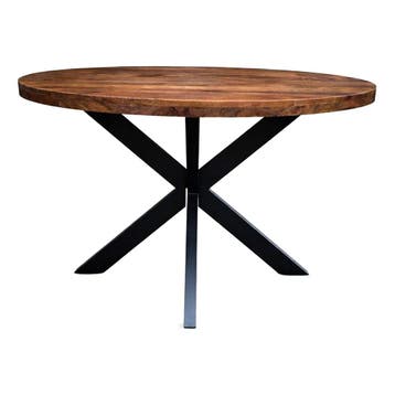 Eettafel Oscar Rond Ø100cm Mango Walnoot, Ophalen of Verzenden, Nieuw