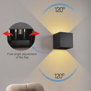 Moderne Vierkante LED Wandlamp - IP65 Waterdicht, Up/Down Ve, Huis en Inrichting, Lampen | Hanglampen, Verzenden, Nieuw