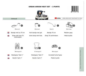 Melia baby/peuter schaal bev.set 3P Urban Arrow Nexxt bakfie, Verzenden, Nieuw