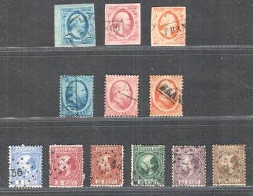 Nederland 1852/1867 - Koning Willem III - 1e t/m 3e emissie, Postzegels en Munten, Postzegels | Nederland, Gestempeld