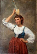 Mathilde de La Jonquirys (XIX) - Italian Woman Carrying a