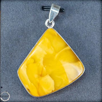 Luxueus butterscotch-amber Hanger -925 Zilver- 53,05ct-