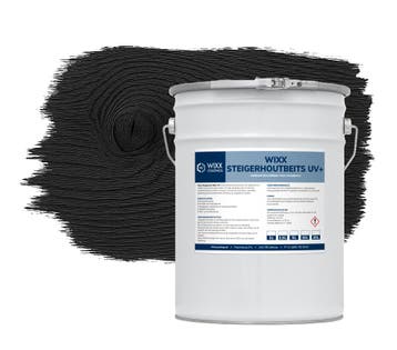 Wixx Steigerhoutbeits UV+ Zwart 10L, Zwart, Nieuw, Beits, Verzenden