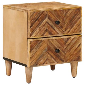 vidaXL Nachtkastje Bruin 40 x 33,5 x 46 cm Massief Mango, Minder dan 45 cm, Verzenden, Nieuw, Minder dan 55 cm