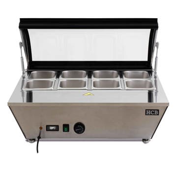 HCB Warmhoudvitrine - 67 liter - 76,5 cm - 230V - RVS, Verzenden, Nieuw in verpakking, Overige typen