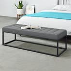 [pro.tec] Halbank bankje stof 120x40x38 cm grijs, Verzenden, Nieuw