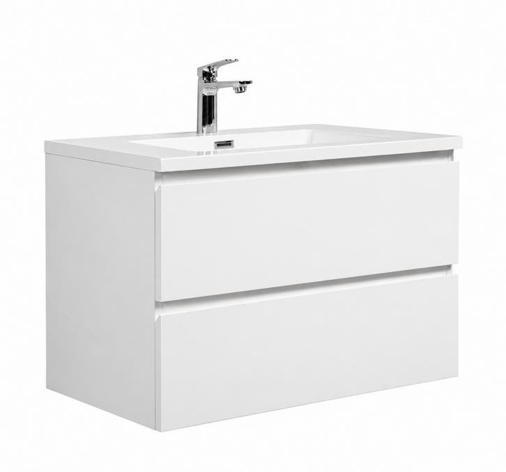 Badkamermeubel Set Angela 80cm Wit Badmeubel, Huis en Inrichting, Badkamer | Badkamermeubels, Nieuw, Wastafelkast, Verzenden