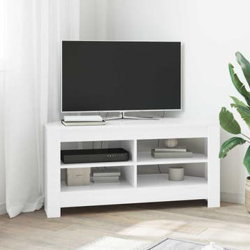 vidaXL HoekTVKast 102 x 41 x 50 cm Wit Bewerkt hout, Minder dan 50 cm, Verzenden, Nieuw, Minder dan 100 cm