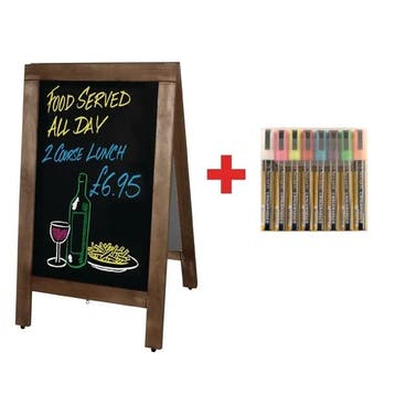 groot stoepbord | Gratis set Securit-pennen | 120(h) x 70..., Verzenden, Nieuw in verpakking