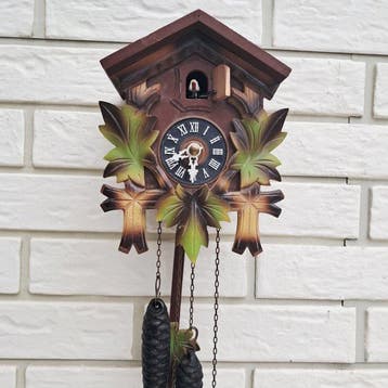 Wandklok - Hubert Herr (Triberg, Germania) - Hout, Messing -