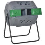TRUUSK Roterende Compostbak met 2 Bakken - 160 Liter - Inclu, Verzenden