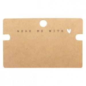 10 x Sieraden kaartjes Wear Me With  100 x 60 mm – br, Ophalen of Verzenden, Nieuw