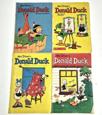 Vintage Donald Duck weekbladen 1970, nr. 11, 14, 33 en 43, Verzenden