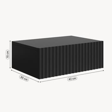 Nachtkastje Nand zwevend met lade 42x30x15 cm zwart [en.casa, Verzenden, Nieuw
