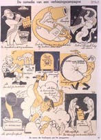 De comedie van een verkiezingscampagne op spotprent, Verzenden