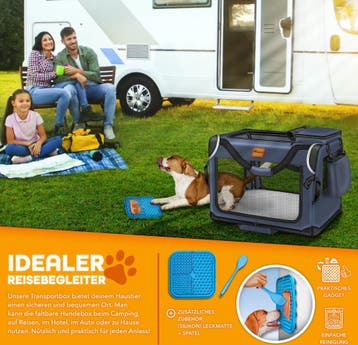 Reisbench hond - Draagtas hond - Transportbox - 61x42x42 cm, Verzenden, Zo goed als nieuw