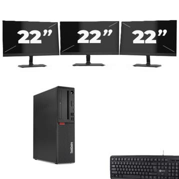 Lenovo ThinkCentre M720s SFF -   i5-9e  - 8GB  - 256GB  + 3x, Computers en Software, Desktop Pc's, Verzenden, Refurbished, 9e Generatie