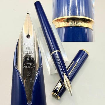 Sailor - Vintage (Blue) - 14K gold nib (F) - Gold from the, Verzamelen, Nieuw