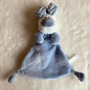 BON TON TOYS knuffeldoekje woezel blauw, Verzenden, Nieuw