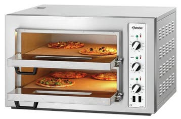 Bartscher Pizza Oven | RVS | 2x 4 Pizza’s Ø25cm | 2 Kamers |, Zakelijke goederen, Horeca | Keukenapparatuur, Ophalen of Verzenden
