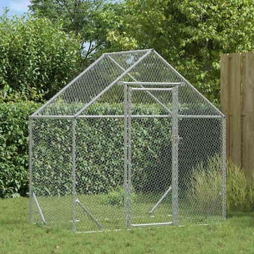 vidaXL Kippenhok Zilver 170 x 100 x 177 cm Gegalvaniseerd, Dieren en Toebehoren, Verzenden, Nieuw