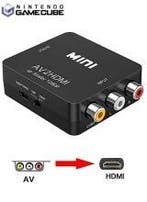 MarioCube.nl: AV to HDMI Adapter Zwart Nieuw - iDEAL!, Spelcomputers en Games, Spelcomputers | Nintendo GameCube, Ophalen of Verzenden