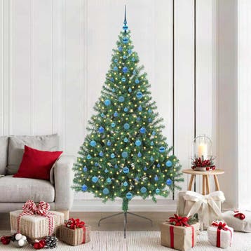 vidaXL Kunstmatig Voorverlicht Kerstboom met 300 LED Groen, Verzenden, Nieuw